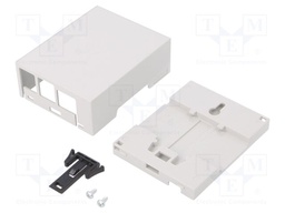 Enclosure: for computer; Raspberry Pi 4 B; ABS; grey; X: 71.1mm