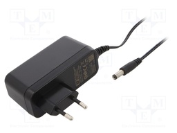 Power supply: switched-mode; voltage source; 24VDC; 1A; 24W; plug