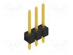 Connector: pin strips; pin header; male; PIN: 3; 2.54mm; THT; 1x3