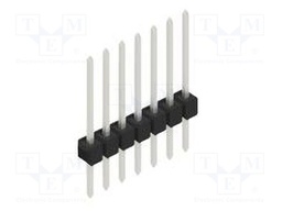 Connector: pin strips; pin header; male; PIN: 7; 2.54mm; THT; 1x7