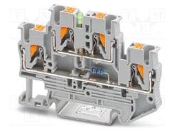 Splice terminal: rail; 20A; 500V; push-in; PA; 0.14÷4mm2; W: 5.2mm