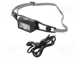 Torch: LED headtorch; 15h; 20lm,150lm,250lm; black; IP67