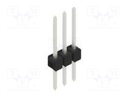Connector: pin strips; pin header; male; PIN: 3; 2.54mm; THT; 1x3