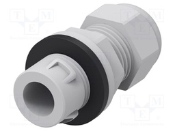 Cable gland; M20; IP68; Mat: polyamide; light grey; Entrelec