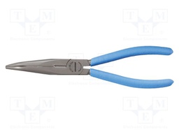 Pliers; half-rounded nose; for gripping,for cutting wire; 200mm