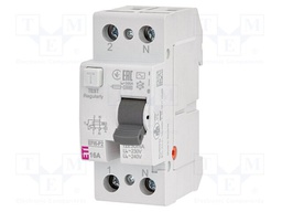 RCD breaker; Inom: 16A; Ires: 30mA; Poles: 2; 230V,240V; IP20; EFI