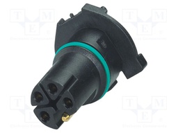 Connector: M12; contact insert; PIN: 5; 63V; straight; THR; 16A; 4+PE
