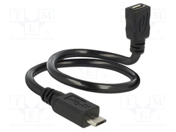 Cable; OTG,USB 2.0; USB B micro socket,USB B micro plug; 0.35m