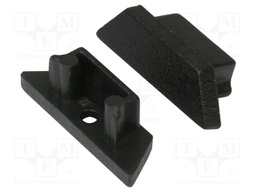 Cap for LED profiles; black; ABS; Application: ARC12