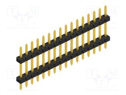 Connector: pin strips; pin header; male; PIN: 16; 2mm; THT; 1x16