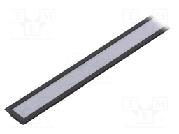 Profiles for LED modules; white; recessed; black; L: 1m; aluminium