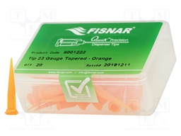 Needle: plastic; 1.25"; Size: 23; straight,conical; 0.33mm