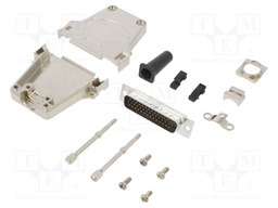 D-Sub HD; PIN: 44; male; shielded,with strain relief; straight