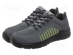 Shoes; Size: 46; grey-green; knitwear; oils,slip,solvent