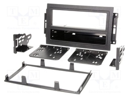 Radio mounting frame; Chrysler,Jeep; 2 DIN; black