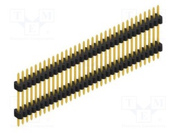 Connector: pin strips; pin header; male; PIN: 33; 1.27mm; THT; 1x33