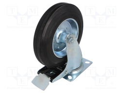 Transport wheel; Ø: 200mm; W: 27mm; H: 237mm; torsional with lock
