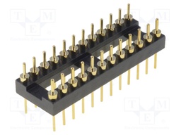 Socket: DIP; PIN: 24; Pitch: 2.54mm; precision; THT; gold-plated