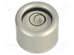Spirit level; H: 15mm; aluminium; Body: natural; screw; Ø: 20mm