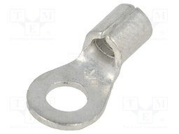 Ring terminal; M4,5; crimped; for cable; non-insulated; copper