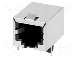 Socket; RJ12; PIN: 6; shielded; Layout: 6p6c; THT; angled