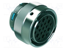 Connector: circular; plug; female; 250V; PIN: 19; IP67; straight