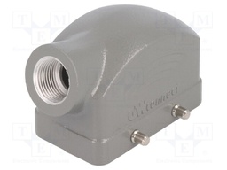 Enclosure: for HDC connectors; size 10B; for cable; angled; metal