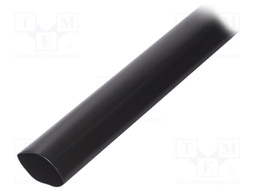 Heat shrink sleeve; glued; 63mm; L: 1m; black; Temp: -25÷125°C