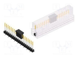 Connector: pin strips; pin header; male; PIN: 19; 2.54mm; SMT; 1x19