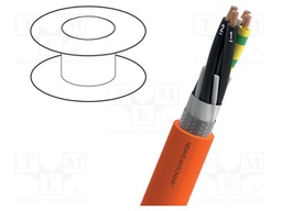 Wire: servo drive; SIEMENS® STANDARD 6FX8008; 4G1,5mm2; PVC; Cu