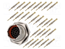 Connector: circular; Series: RT360; socket,plug; male; crimped