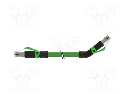Patch cord; RJ45 plug,RJ45 up angled plug; 5; stranded; Cu; PVC