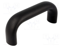 Handle; Mat: aluminium; black; H: 55mm; L: 129mm; W: 26mm