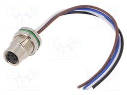 Connector: M8; female; PIN: 4; straight; for panel mounting; socket
