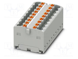 Splice terminal: rail; 17.5A; 450V; push-in; PA; L: 18.7mm; W: 37.4mm