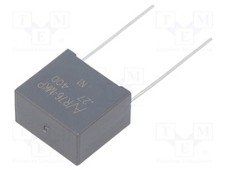 Capacitor: polypropylene; 0.27uF; ESR: 5.895mΩ; THT; ±5%; -55÷110°C