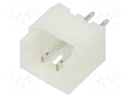 Socket; wire-board; male; 1.25mm; PIN: 2; THT; 125V; 1A; tinned