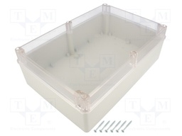 Enclosure: multipurpose; X: 190mm; Y: 280mm; Z: 95mm; ABS; grey; IP65