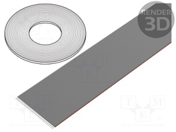 Wire: ribbon; 1.27mm; stranded; Cu; 30x28AWG; unshielded; PVC; grey