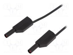 Test lead; silicone; 2m; black; 19A; 1kV; Cond.cross sec: 1mm2