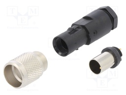 Plug; Connector: M9; 712; male; PIN: 2; unshielded; gold-plated; 4A