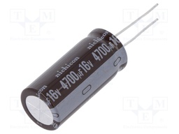Capacitor: electrolytic; low impedance; THT; 4700uF; 16VDC; ±20%