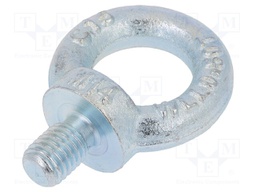 Lifting eye bolt; M14x27; DIN: 580; Head: eye; none; steel; zinc