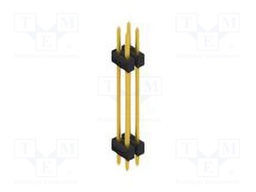 Connector: pin strips; pin header; male; PIN: 4; 2.54mm; THT; 2x2