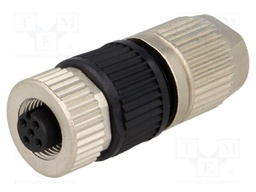 Plug; M12; PIN: 3; female; A code-DeviceNet / CANopen; for cable