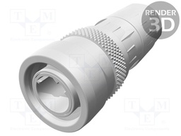 Plug; M12; PIN: 4; male; D code-Ethernet; for cable; crimped; 250V