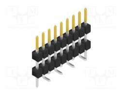Connector: pin strips; pin header; male; PIN: 9; 2.54mm; SMT; 1x9