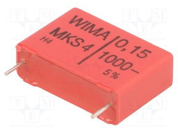 Capacitor: polyester; 150nF; 400VAC; 1kVDC; Pitch: 22.5mm; ±5%