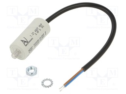 Capacitor: motors, run; 2uF; 470VAC; Ø25x58.5mm; -25÷85°C; ±5%