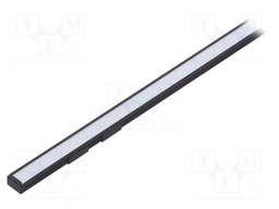 Profiles for LED modules; white; surface; black; L: 1m; aluminium